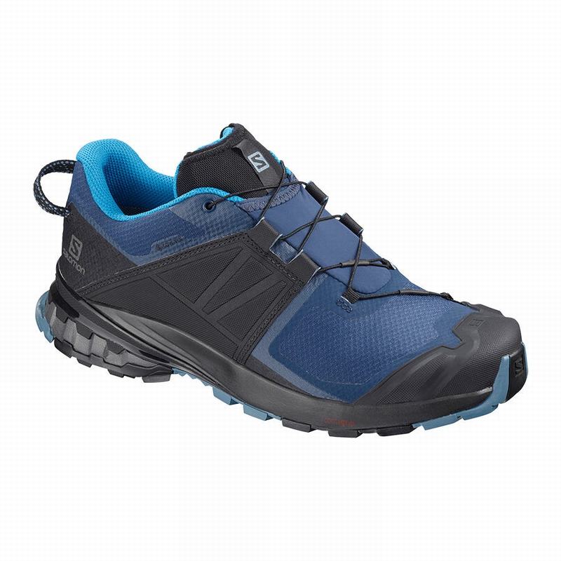 Zapatillas Trail Running Salomon Hombre Azules / Negras - Salomon Argentina XA WILD GORE-TEX ,749352